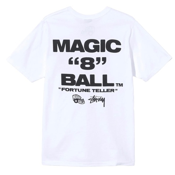 Stussy Magic 8 Ball Tee Shirt White - Picture 2 of 2